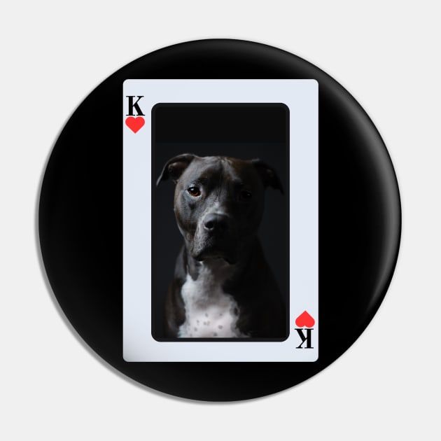 Pit Bull King Of Hearts Pin by HighwayForSouls