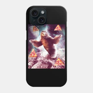 Funny Space Sloth With Pizza Phone Case