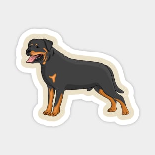 Rottweiler dog cartoon illustration Magnet