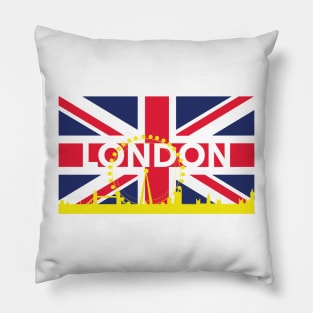 London England British Flag Pillow