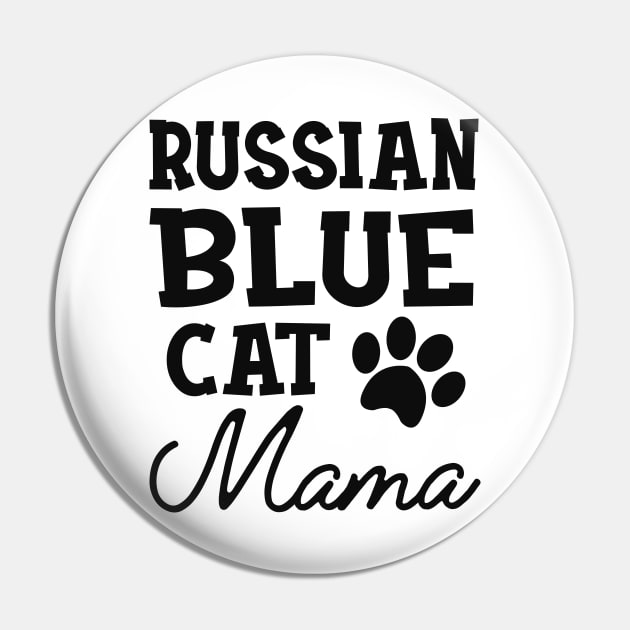 Russian Blue Cat Mama Pin by KC Happy Shop