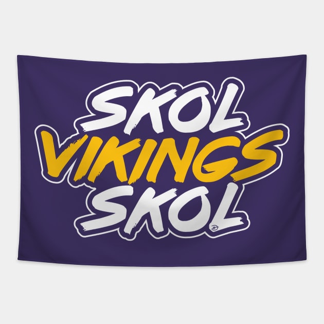 Skol Vikings Skol Tapestry by dhartist