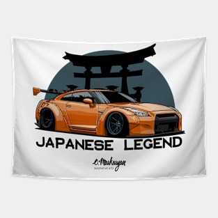 Nissan GTR orange Tapestry