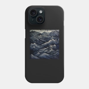 Mountains Painting dark Phone Case