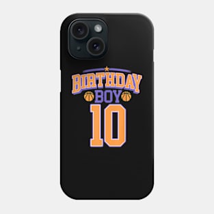 10th Birthday Boy Basketball Lover 10 Years Old Bday Phone Case