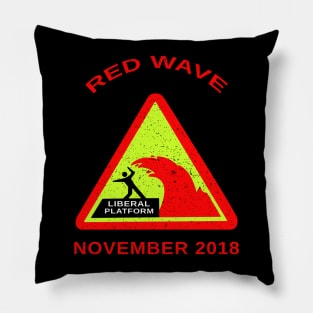 Red Wave T-shirt November 2018 Pillow