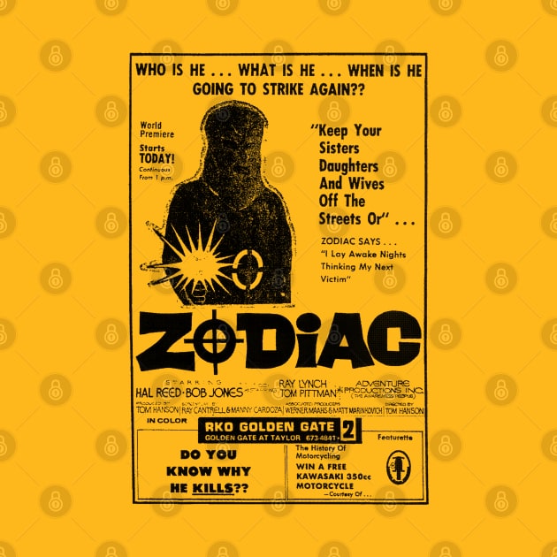 Zodiac Cult Movie Poster by CultOfRomance