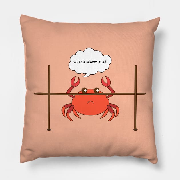 Crabby Limbo Dance Pillow by chyneyee