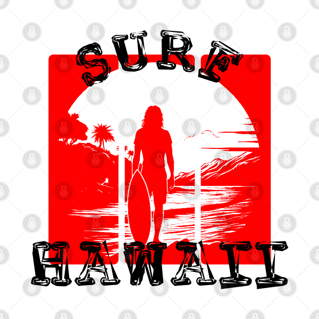 Surf Hawaii (Red & Black) by VelvetRoom