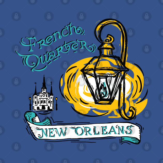 Disover French Quarter gold - New Orleans Louisiana - T-Shirt