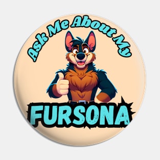 Ask Me About My Doberman Fursona Furry Art Pin