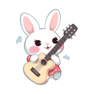 Cute Bunny Playing Guitar T-Shirt