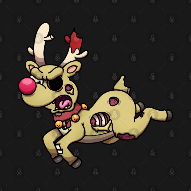 Zombie Christmas Reindeer by TheMaskedTooner