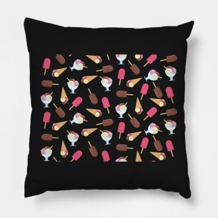 Ice Cream Cone and Popsicle pattern Pillow