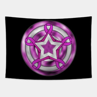 Breast Cancer Cap Shield Tapestry