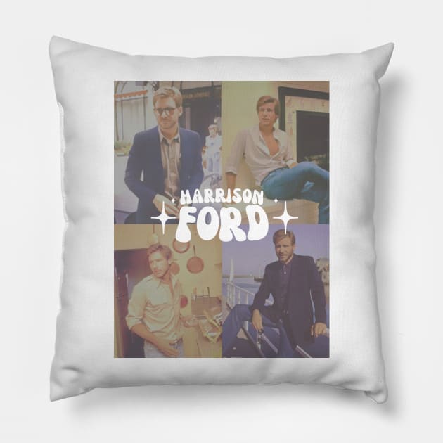 groovy aesthetic harrison ford (perfect for your average han solo / indiana jones stan) • star wars cast collection Pillow by shopanniekat