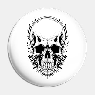 Skull inked art Pin