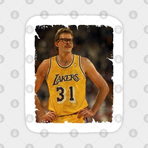 Kurt Rambis - Vintage Design Of Basketball Magnet by JULIAN AKBAR PROJECT