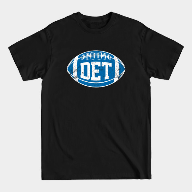 Discover DET Retro Football - Silver - Detroit - T-Shirt