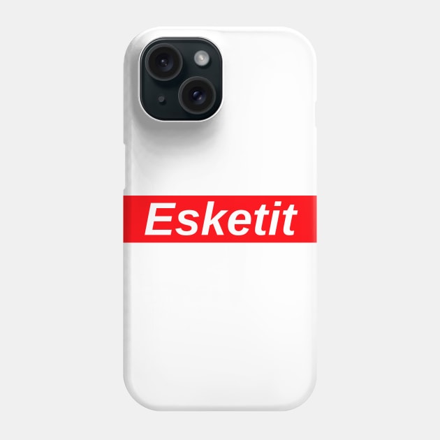 Esketit // Red Box Logo Phone Case by FlexxxApparel