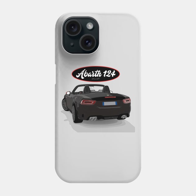 ABARTH 124 NERO Back Phone Case by PjesusArt