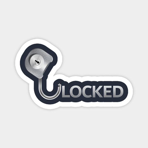 Unlocked Grey Magnet by powerwords