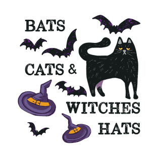 Bats, Cats & Witch Hats T-Shirt