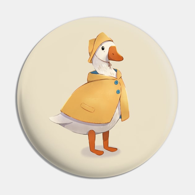 Raincoat Goose Pin by Melissa Jan