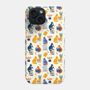 Cats Reading Books - Bookworms and Book Lovers - Colorful Books Phone Case