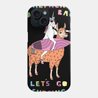 Alpaca Your Bags Let s Go Surfing Unicorn Phone Case