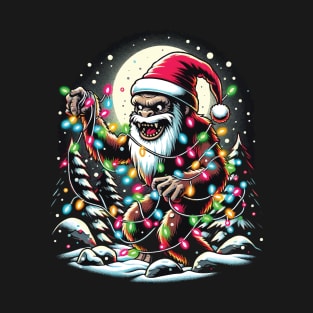 bigfoot christmas String Lights T-Shirt
