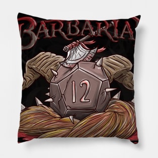 Barbarian D12 Funny Dungeons And Dragons DND D20 Lover Pillow