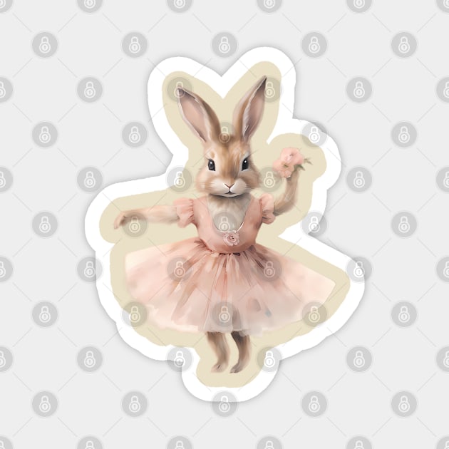 Rabbit Ballerina Magnet by VelvetEasel