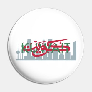 Vector Illustration of Kuwait Pin