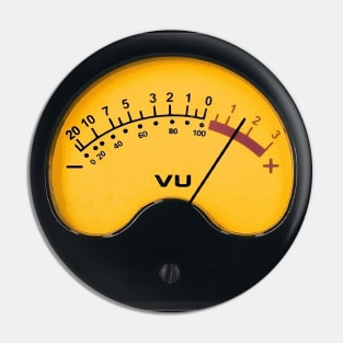 Volume VU Meter Retro Vintage Audio Pin