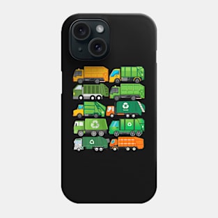 Garbage Truck Recycling Day Trash Waste Separation Birthday Phone Case