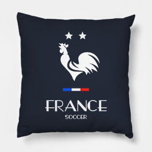 France Rooster Two Stars Soccer Football Flag Pillow