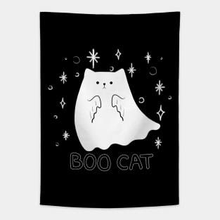 Halloween Boo Cat Tapestry