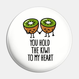 You hold the kiwi to my heart Kawaii cute couple Pin