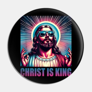 Christ Is King Jesus Is King Funny Christian God Basketball Lovers Pin