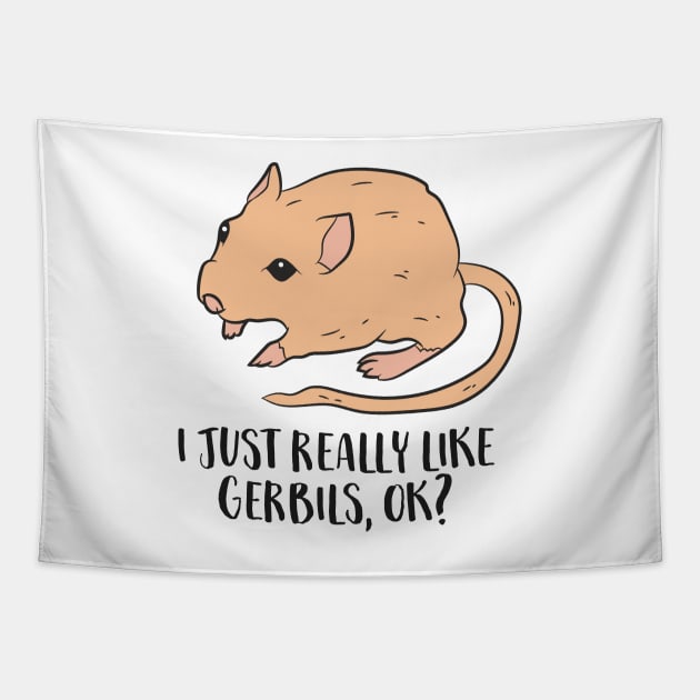 I Just Really Like Gerbils Ok? Cute Gerbils Tapestry by EQDesigns