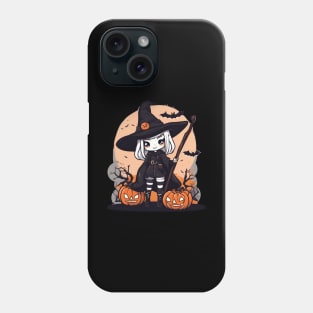 Cute witchcraft in happy Halloween days Phone Case