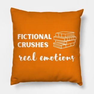 Fictional Crush but Real Emotions Book Club Pillow