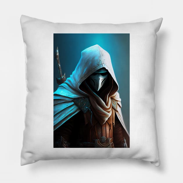 Robed Mysterious Assassin Pillow by TortillaChief