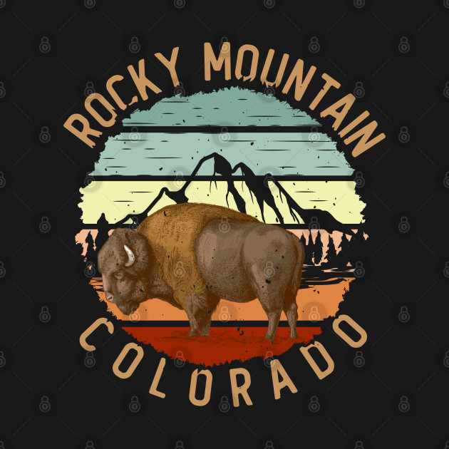 Disover Colorado Souvenir Camping Hiking Bison Rocky Mountain Arsenal National Wildlife Refuge - Colorado Souvenir - T-Shirt