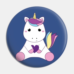 Baby unicorn and heart 1 Pin