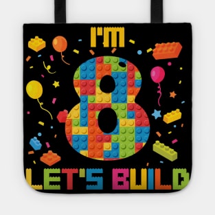 8th Birthday Building Block B-day Boy Gift For Boys Kids Tote