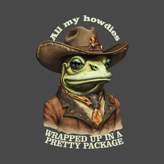 Vintage funny animal cowboy frog howdy western lingo by BigMRanch