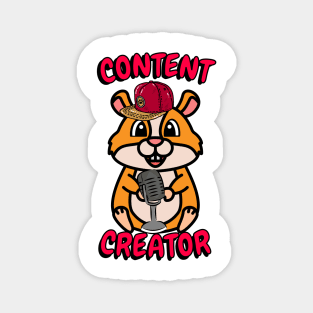 Cute hamster is a content creator Magnet