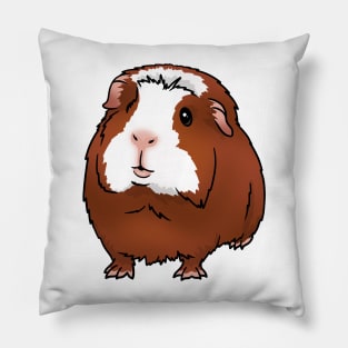 Red with White Face Crested Guinea Pig Pillow